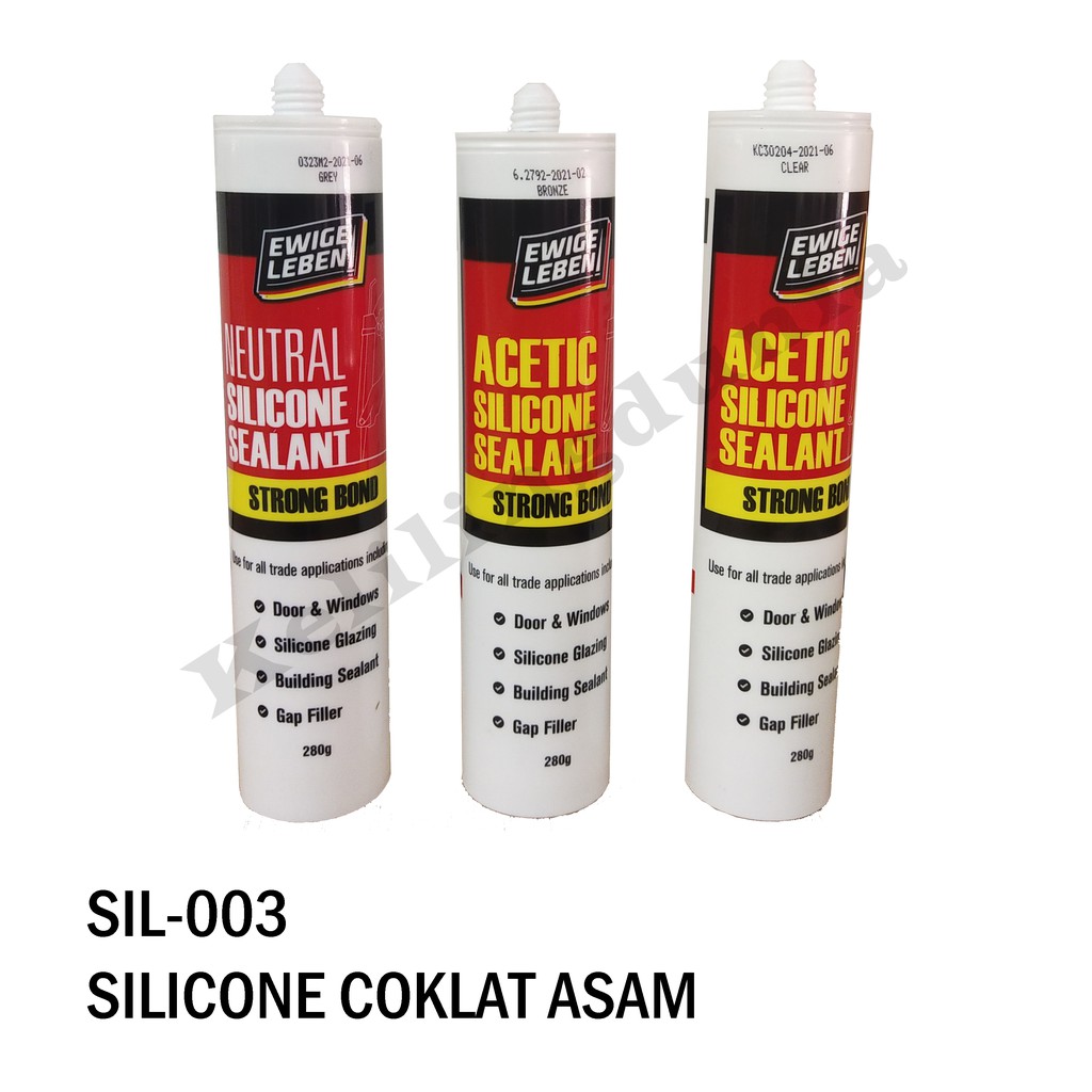 Lem Kaca Sealent ASAM 280 GRAM Silikon Silicone Glass EWIGE LEBEN