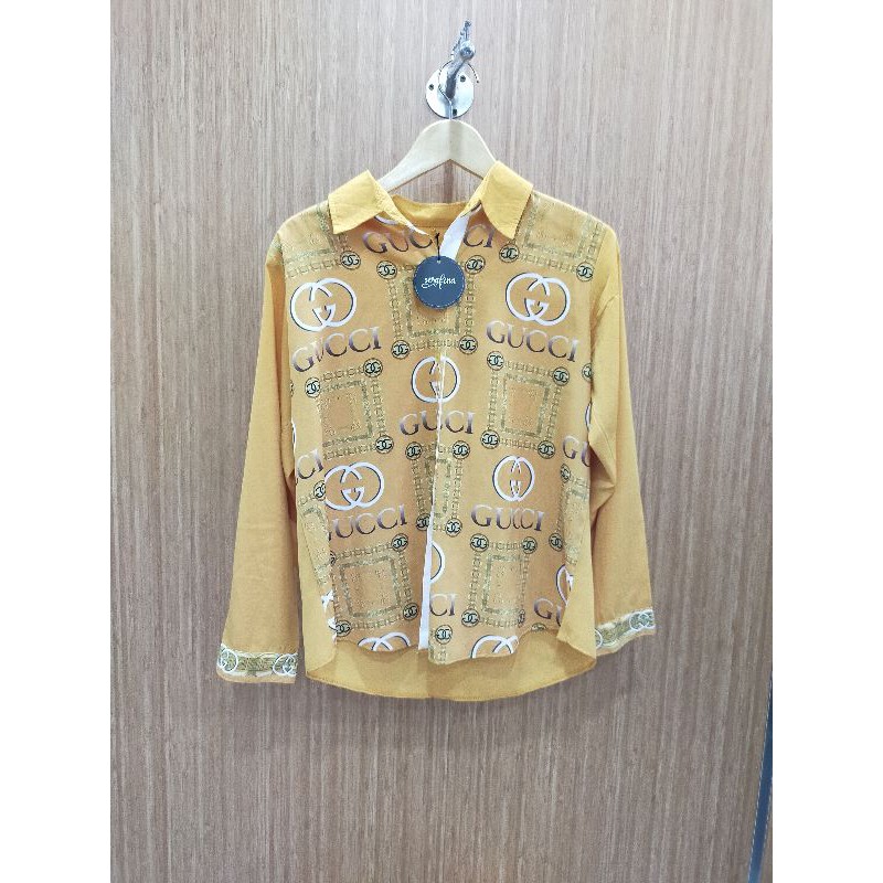 Baju Wanita Lengan Panjang Motif Gucci