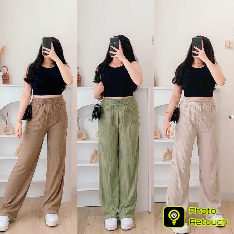 BEFAST - ZEC OOTD Wanita Celana Kulot RYKA / ⭐️PREMIUM APRIL KNIT⭐️Celana Kulot Kiyora / Celana Panjang Wanita / Celana Kulot kekiniaan Wanita Remaja / Kulot Panjang Polos / Trendy / Terbaru 2022 / Terlaris / Celana Kulot Casual