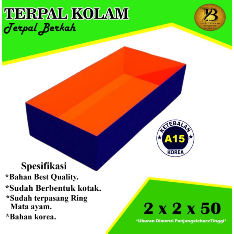 Terpal Kolam ikan, Terpal Kolam lele 2X2X0,5 A15