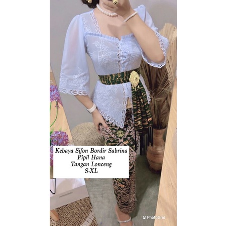 Kebaya Jadi Sifon Bordir Sabrina Tangan Lonceng
