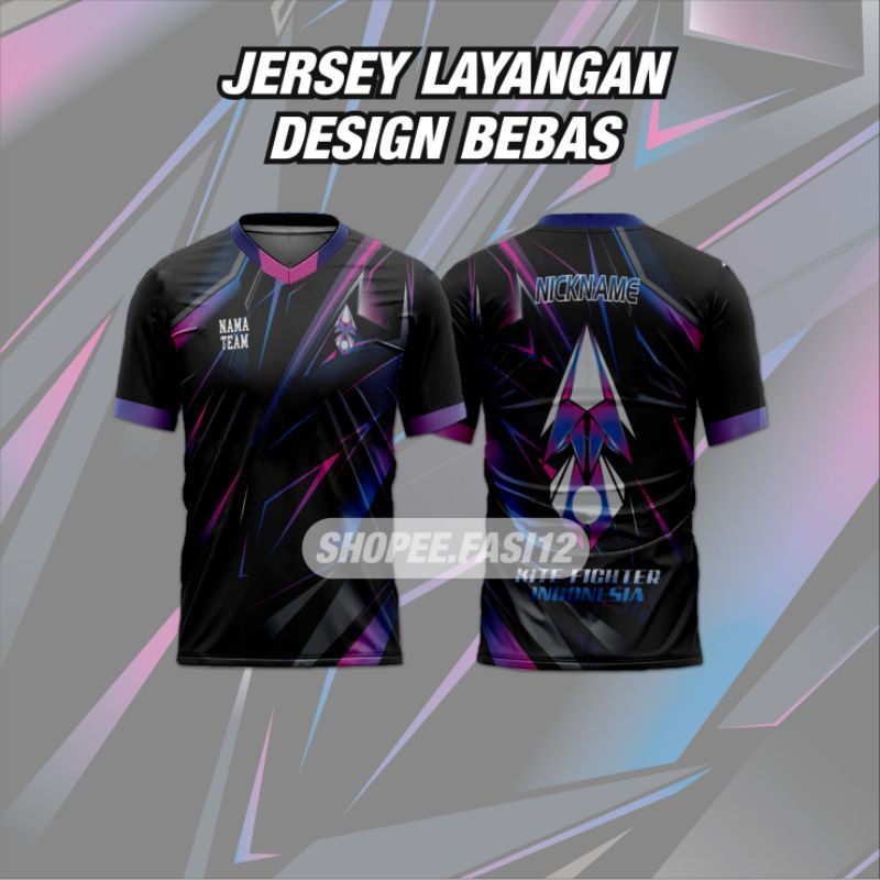 Jersey Layangan Desain Bebas Bisa Pakai Desain Baju Sendiri Dan Logo Club Masing Masing Shopee Indonesia