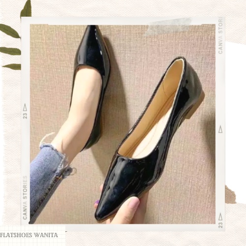 Aline Sepatu Pantofel Wanita Hitam Hak 3 Cm Cewek Sekolah Kantor Paskibraka Paskib Paskibra A01