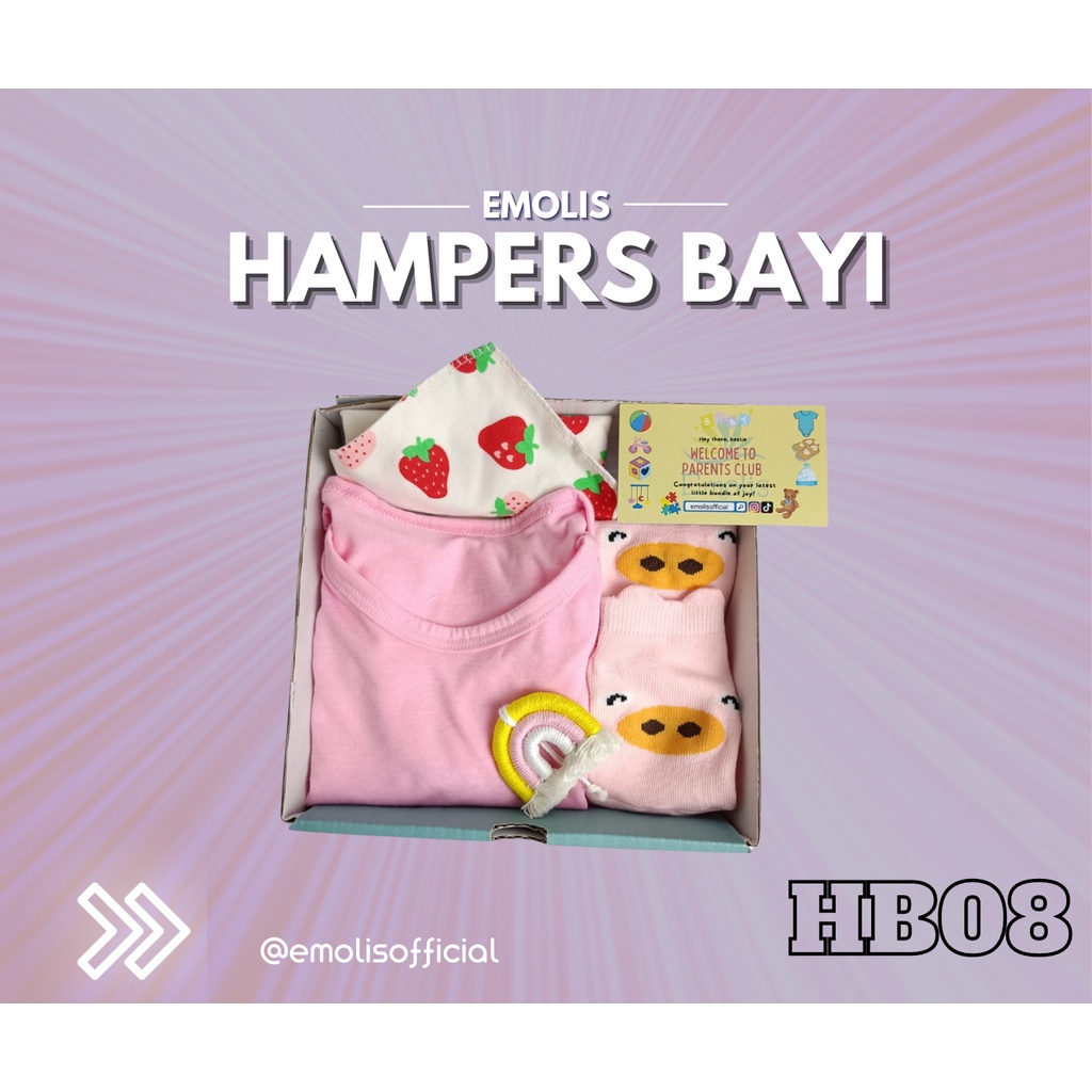 HB08 Hampers Bayi Newborn Baby Gift Emolis Kado Bayi Lahiran Unisex / Boy / Girl Perlengkapan Bayi Murah