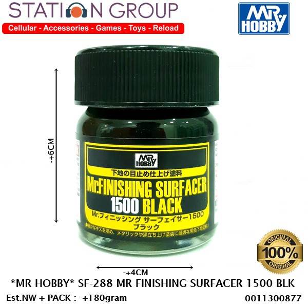 MR HOBBY SF-288 MR.FINISHING SURFACER 1500 BLACK