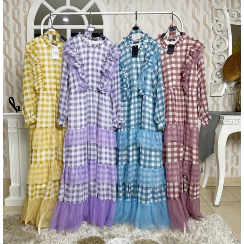 Gamis Kotak Lilac by MEIJIEWANG 884