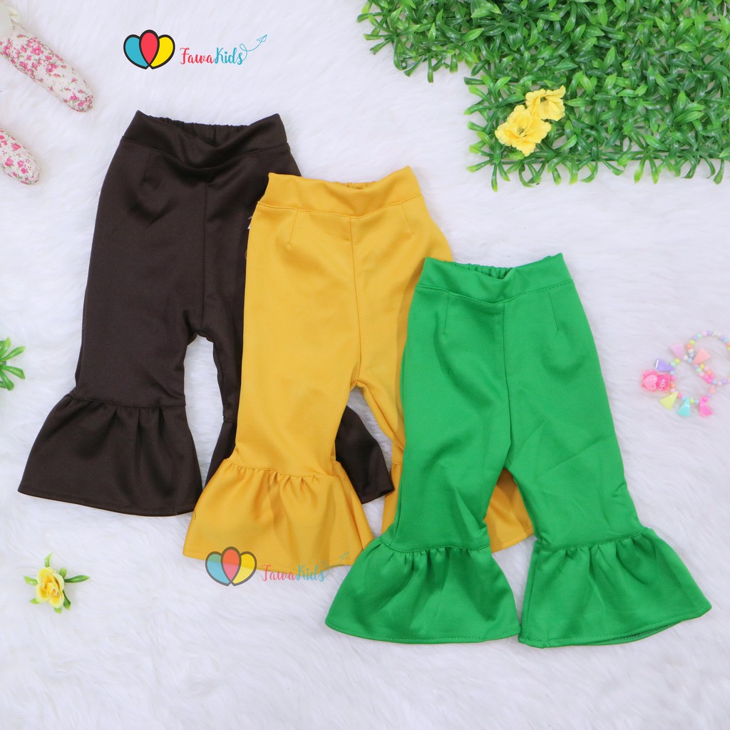 Trumpet Polos 6-7 Tahun / Celana Cutbray Adem Anak Perempuan Legging Cewek Modis Girl Lucu Panjang