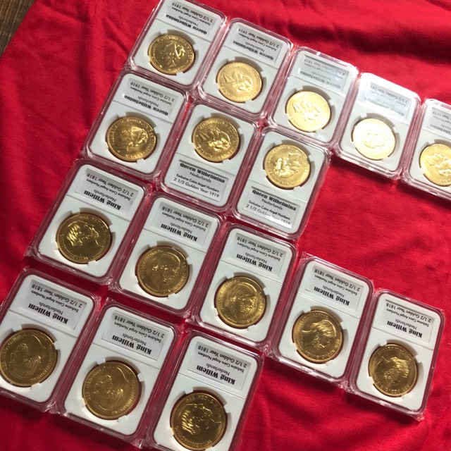 Koin Kuno Willem 1818 dan Wilhelmina 1919 8 pasang