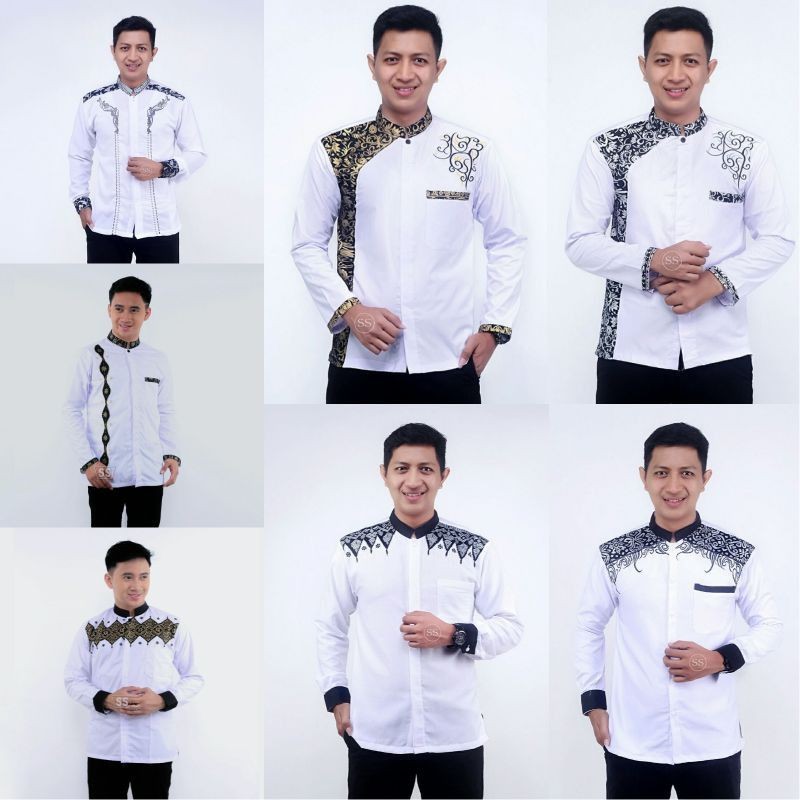 [NEW PRODUK] Koko Batik Fashion Muslim Kombinasi  M/L/XL Dewasa -BATIK PITTO