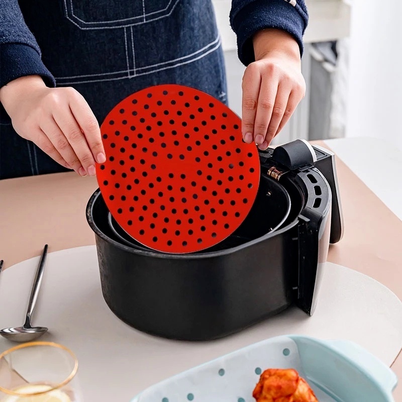 Alas Silikon Tahan Panas Anti Lengket Reusable Untuk Microwave / Air Fryer