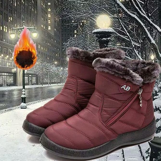 sepatu boots winter wanita/sepatu waterproof/sepatu import termurah