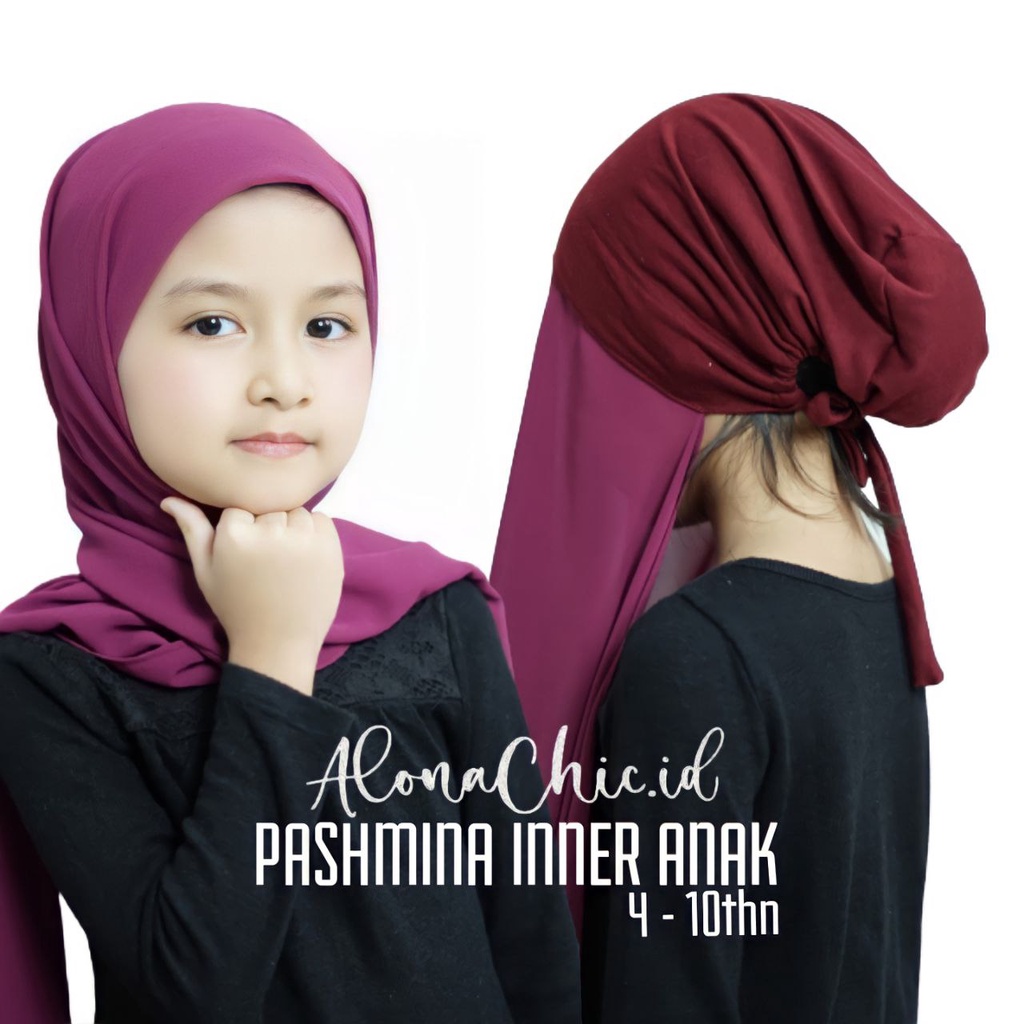 Pashmina Inner Anak 2in1 Babydoll Premium Original by alonachic.id