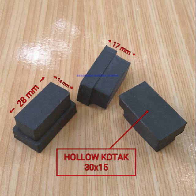 Karet Kaki Meja Kursi dan Rak Besi Hollow 30x15