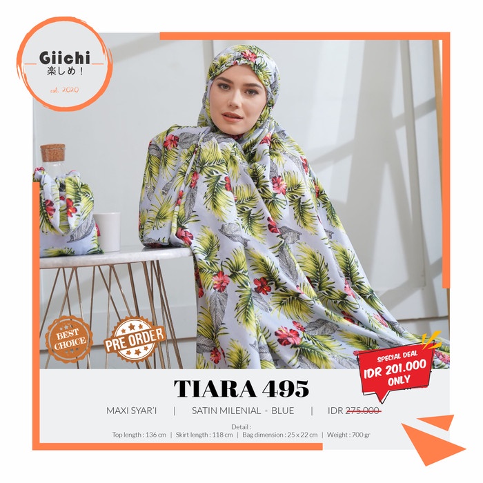 PROMO Mukena Dewasa Satin Milenial Tiara 495 Tatuis Season 1 2022