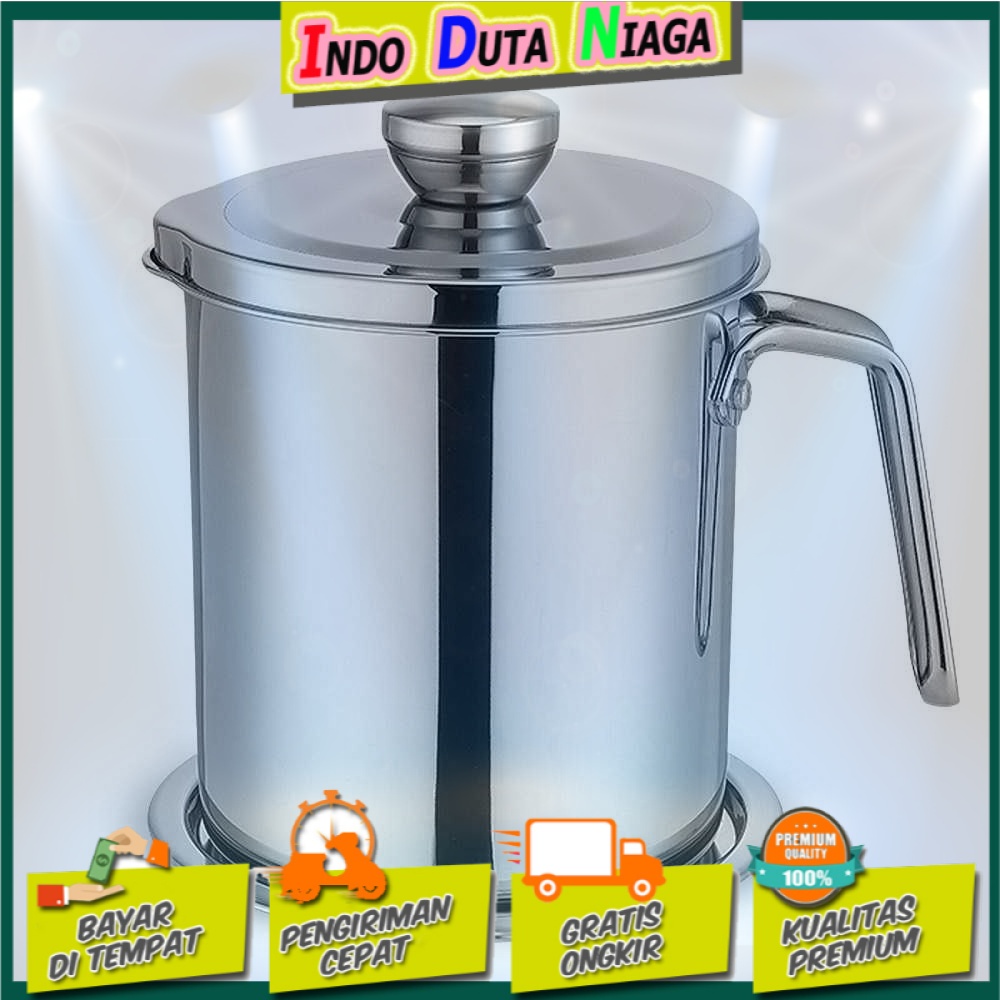 COOKKIT Panci Saringan Minyak Oil Strainer Stainless Steel - HP-OCS18L