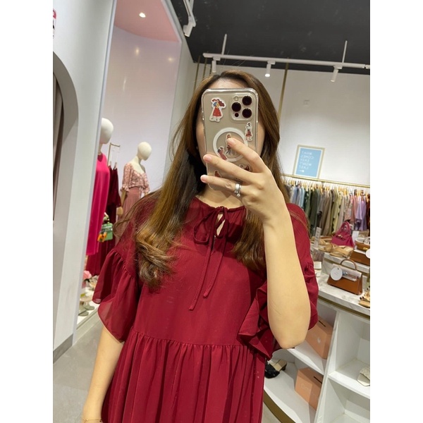 Meiling Maroon Dress (Christmast Collection )