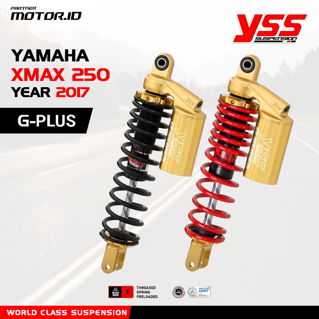 SHOCK BELAKANG YAMAHA XMAX 250 YSS G-SERIES GOLD EDITION