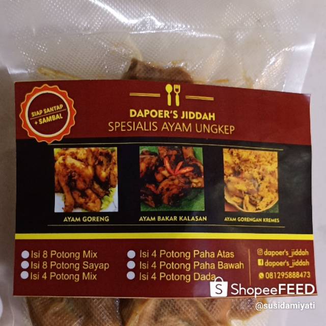 

Spesialis ayam ungkep bumbu kuning/kalasan/ayam kremes