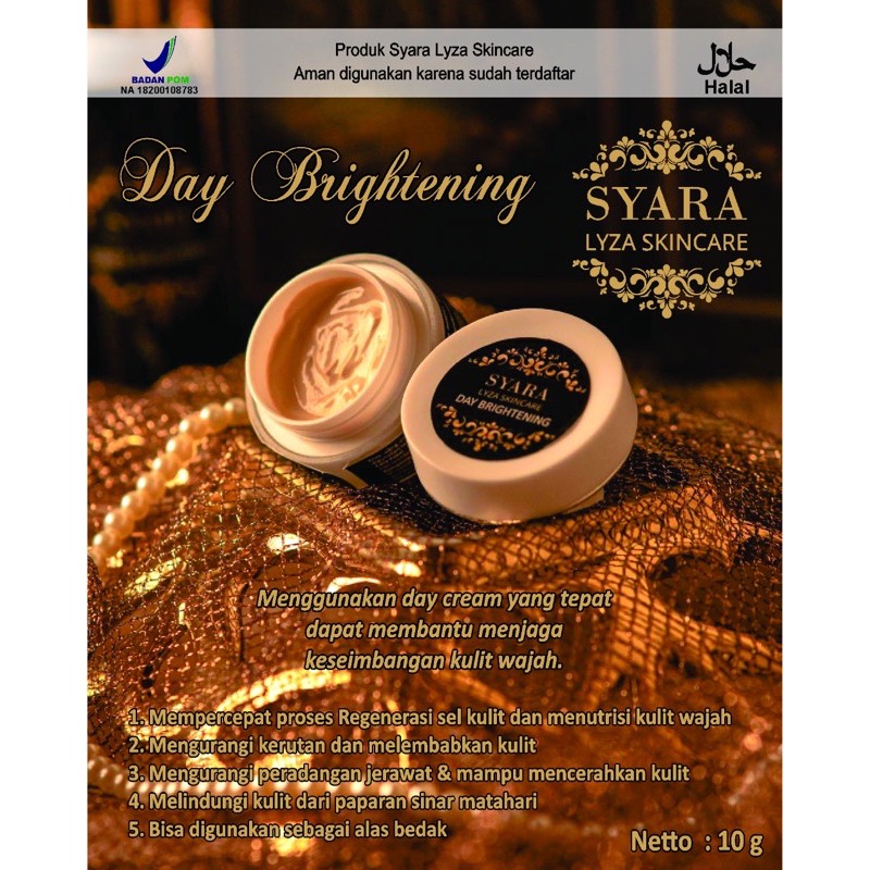 DAYbritening glowing, syara lyza skincare