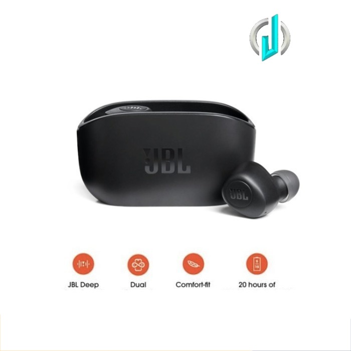 JBL Wave 100 TWS True Wireless Bluetooth Headset - Black ORIGINAL