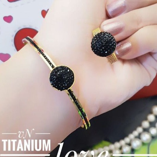 Titanium gelang dan cincin 0716m