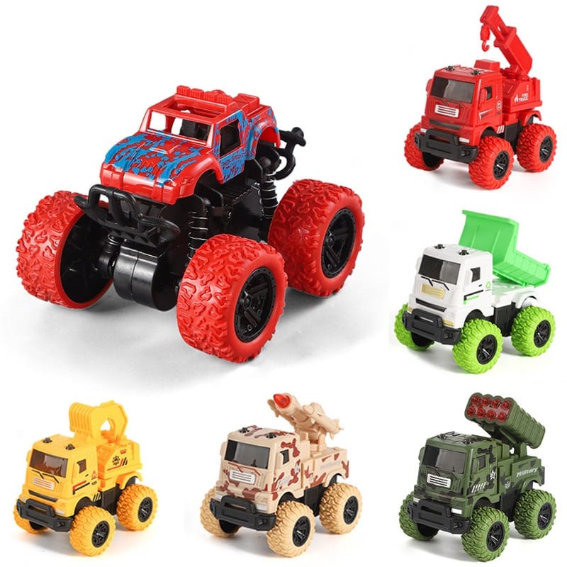 12 PCS   - Mainan Mobil Jip Off Road 4 Drive Inertial Bigfoot JEEP Monster Truck Miniatur Diecast Mobil Mobilan