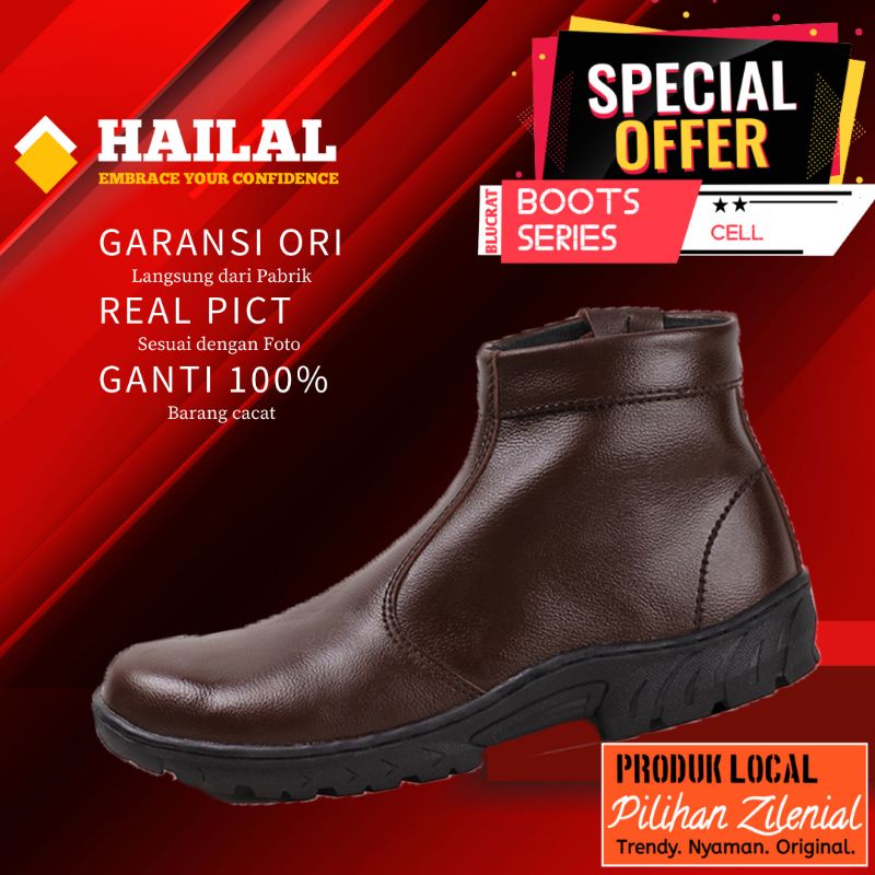 Sepatu Boots Safety Pria Pendek Kerja Original CLL