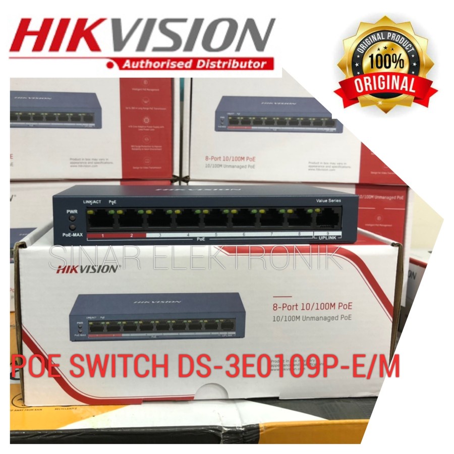 POE SWITCH HIKVISION DS-3E0109P-E/M