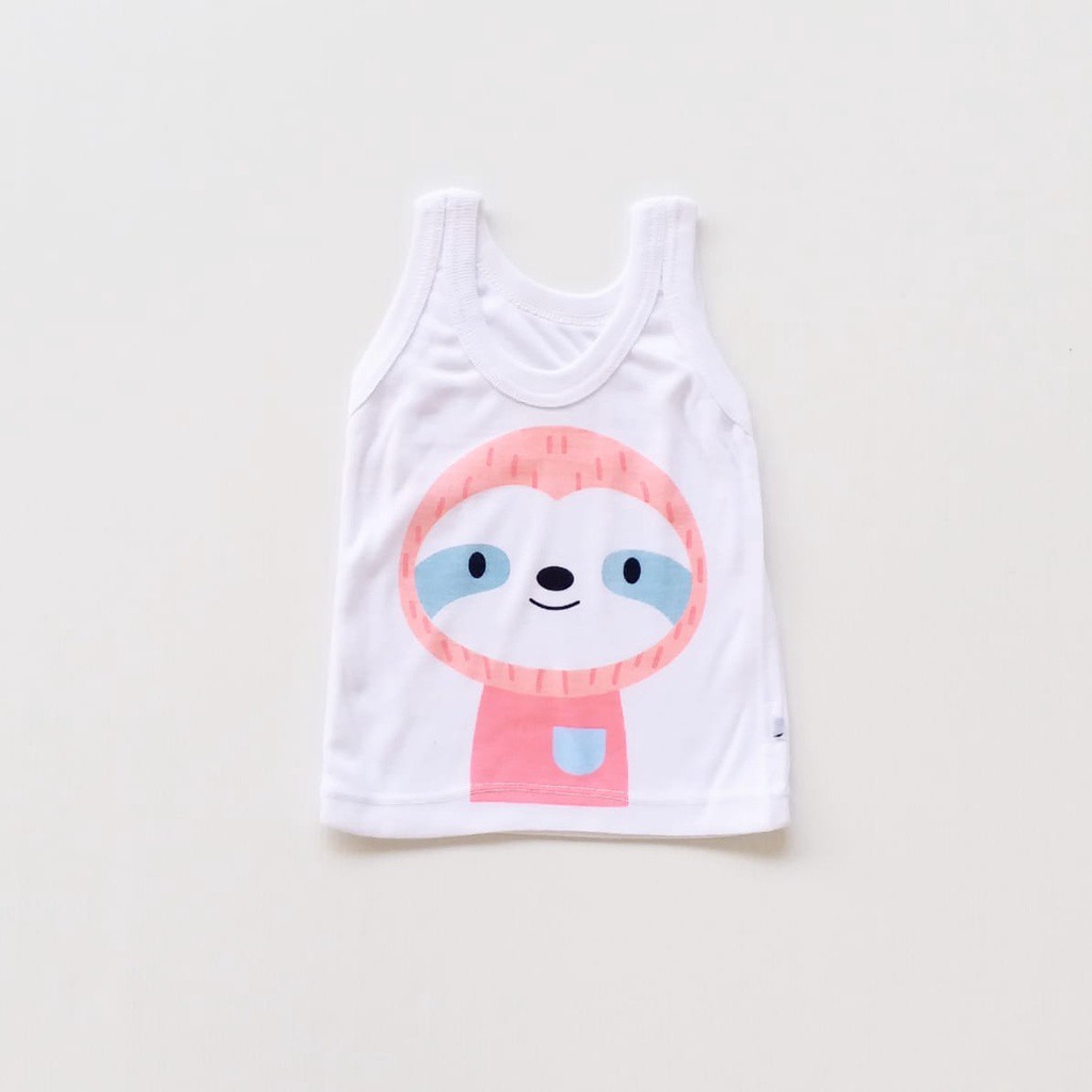 Plazababyku KAOS SINGLET MOTIF ANAK kaos dalam oblong anak laki2 dan perempuan newborn-3thn