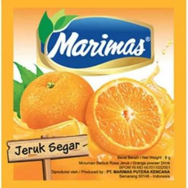 

Marimas Rasa Jeruk Minuman Sachet Rentengan Serbuk Instant - 10 pcs x 7 gr