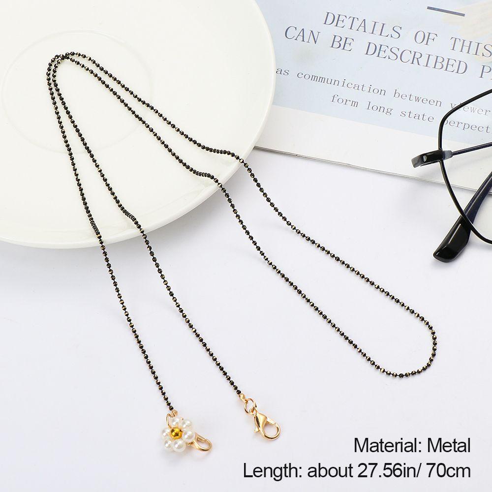 Top Tali Lanyard Kacamata Hias Mutiara Imitasi Adjustable