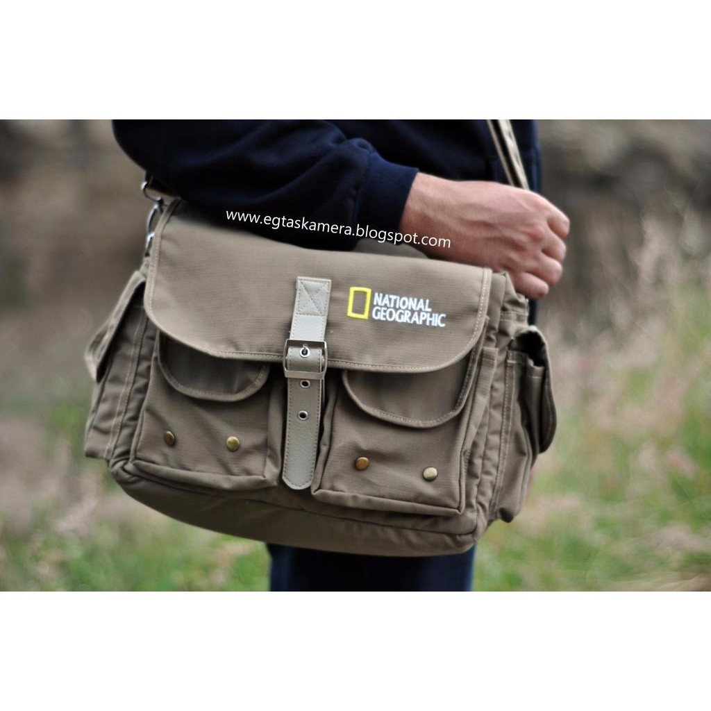 tas kamera dslr Natgeo krem murah