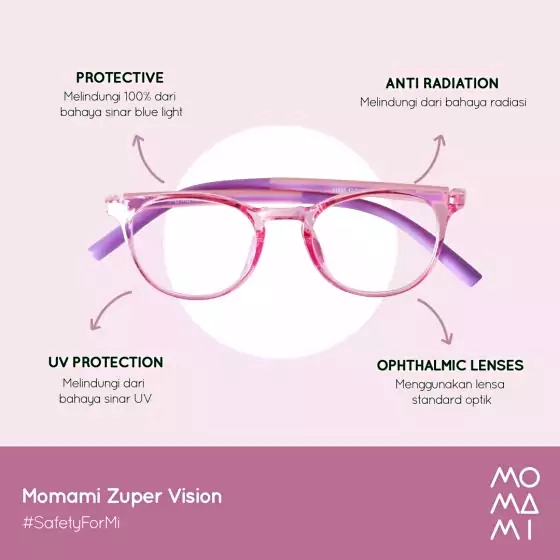 PERA382 KACAMATA ANTI RADIASI MOMAMI ZUPER VISION ANTI BLUE LIGHT GLASSES