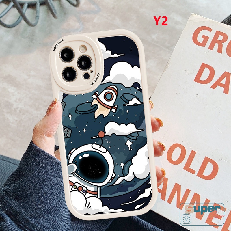 Casing Redmi 12C A1 9A 10A 10C 10 9 9T 9C NFC Redmi Note10 10s Note 11 11Pro 8 9 9s 11s Note 9 10Pro MI POCO F4 X3 M3 NFC Kartun Trendy NASA Star Astronot Soft TPU Cover