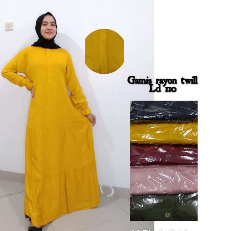 GAMIS RAYON TWILL - GAMIS CERUTY/SERUTI HQ POLOS - ALLSIZE MUAT SAMPAI XL