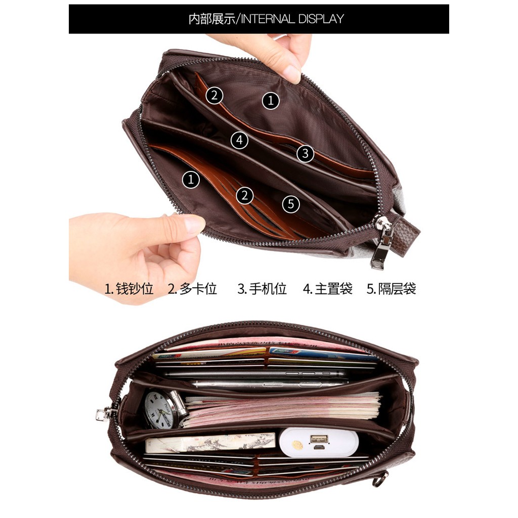 [ORIGINAL] Badenroo Dompet Kulit Kunci Kombinasi Import Pria dan Wanita Clutch Unisex Handbag With Key Number