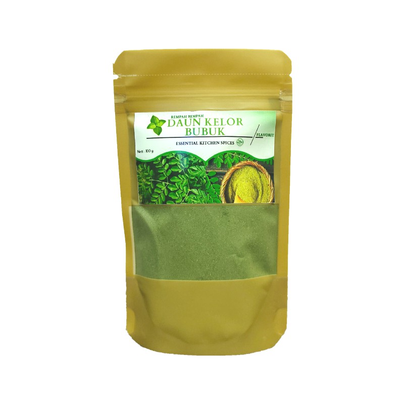 Bubuk Daun Kelor Moringa Powder Kering Bahan Pokok Bumbu Dapur Organik Rempah Herbal Jamu Asli Murni