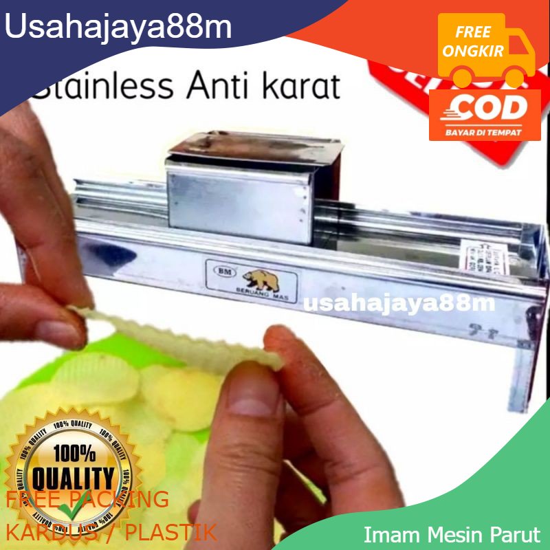 Pemotong keripik gelombang Alat potong gelombang keripik pisau acar stainless