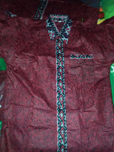 Batik Couple Keluarga Sarimbit Blouse Gamis Mega Mendung Super Jumbo