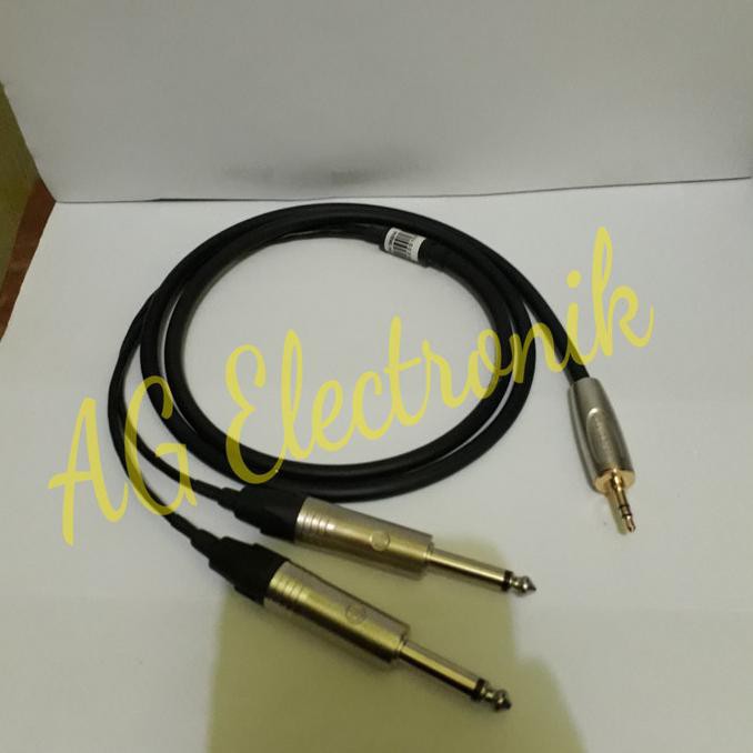 kabel audio canare original 1 meter jack mini 3,5mm To 2 jack akai