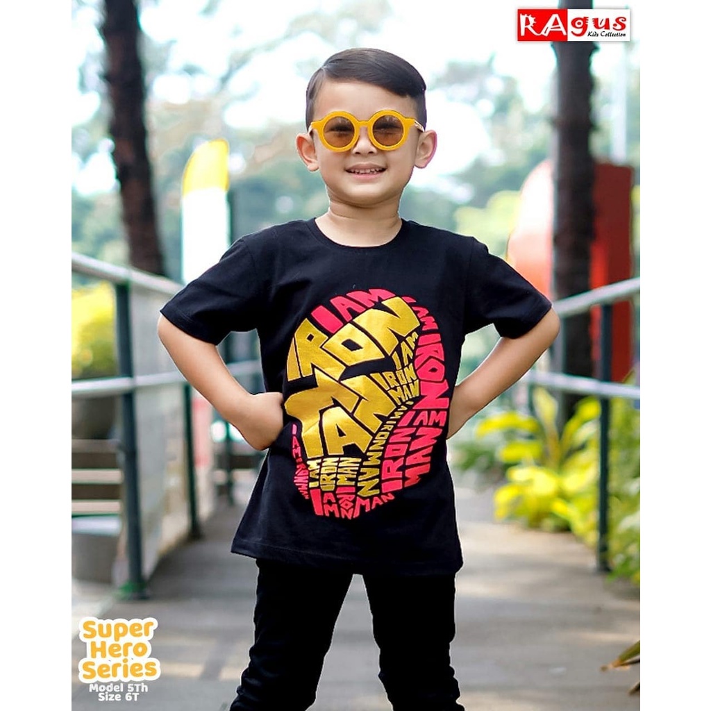 KAOS ANAK LAKI-LAKI SUPERHERO SERIES RAGUS 2-10 TAHUN
