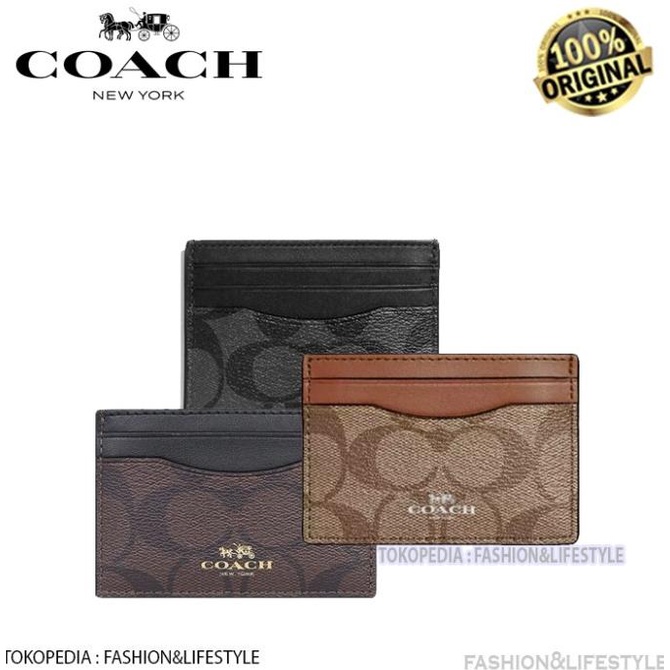 Coach Card Holder InSignature Canvas Original Coach Card Case