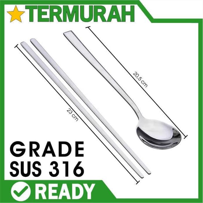 Sendok Korea SUMPIT Korea STAINLESS SUJEO sendok sumpit korea Termurah