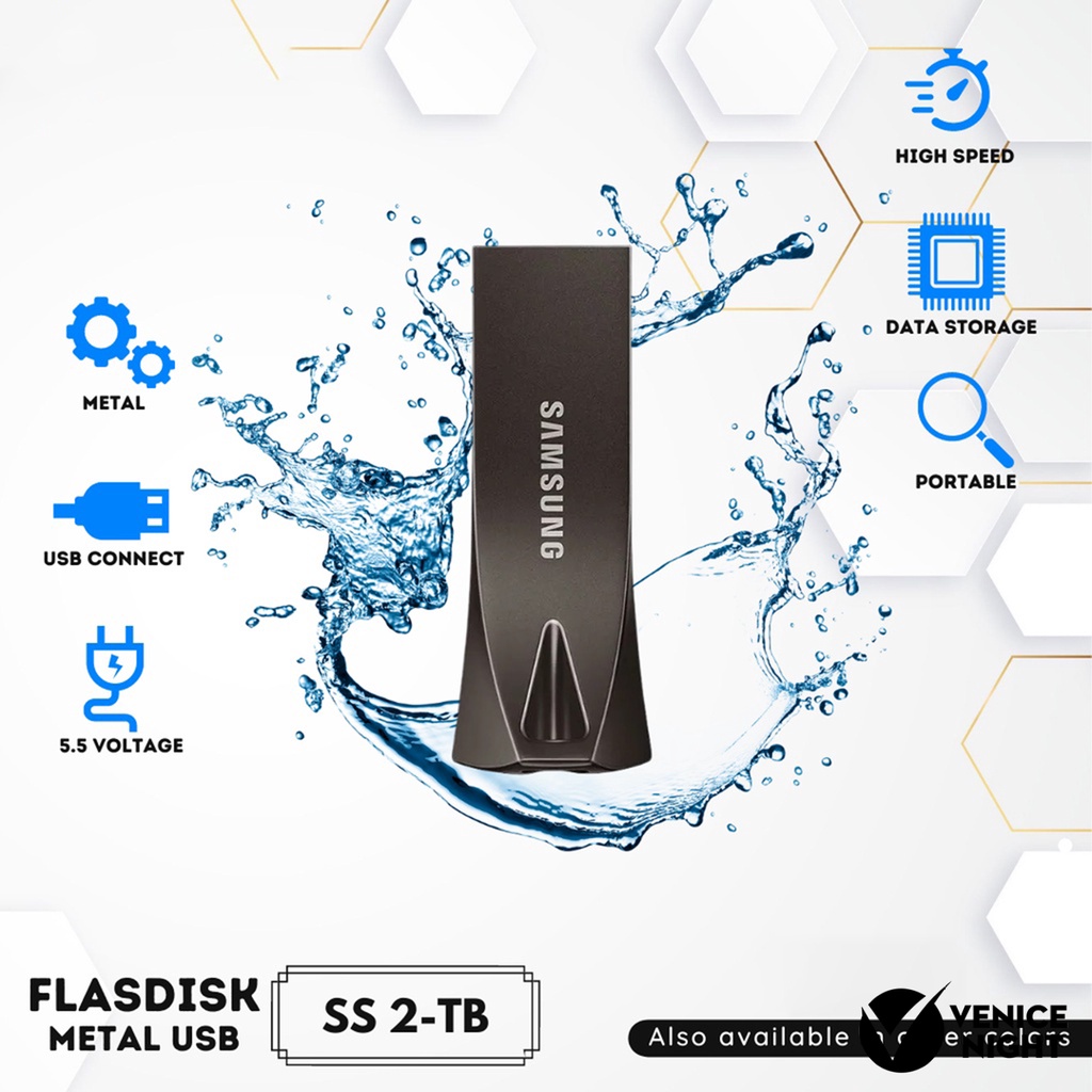 (SF) Samsung 128GB / 256GB / 512GB / 1TB / 2TB U Disk Memory Card Reader USB 3.0 High Speed Bahan Metal