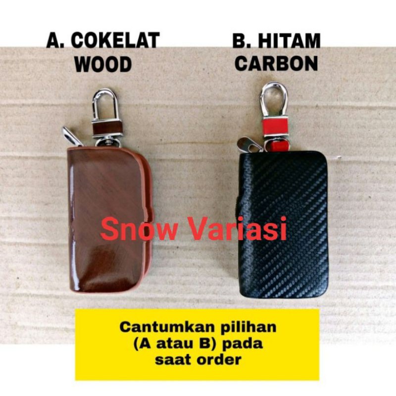 GANTUNGAN KUNCI DOMPET MOTIF WOOD DAN CARBON. HIGH QUALITY