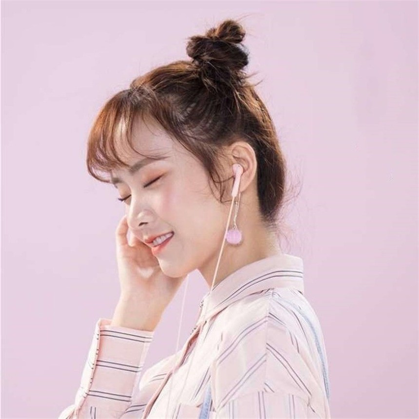 Headset Macaron U19 Handsfree Matte Colorfull Hifi Stereo Extra Bass With Mic Jack 3.5mm Earphone For Handphone Smartphone