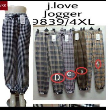 celana kotak kecil / celana j love 3839 / jogger pant kotak kecil / jogger jumbo / jogger stretch