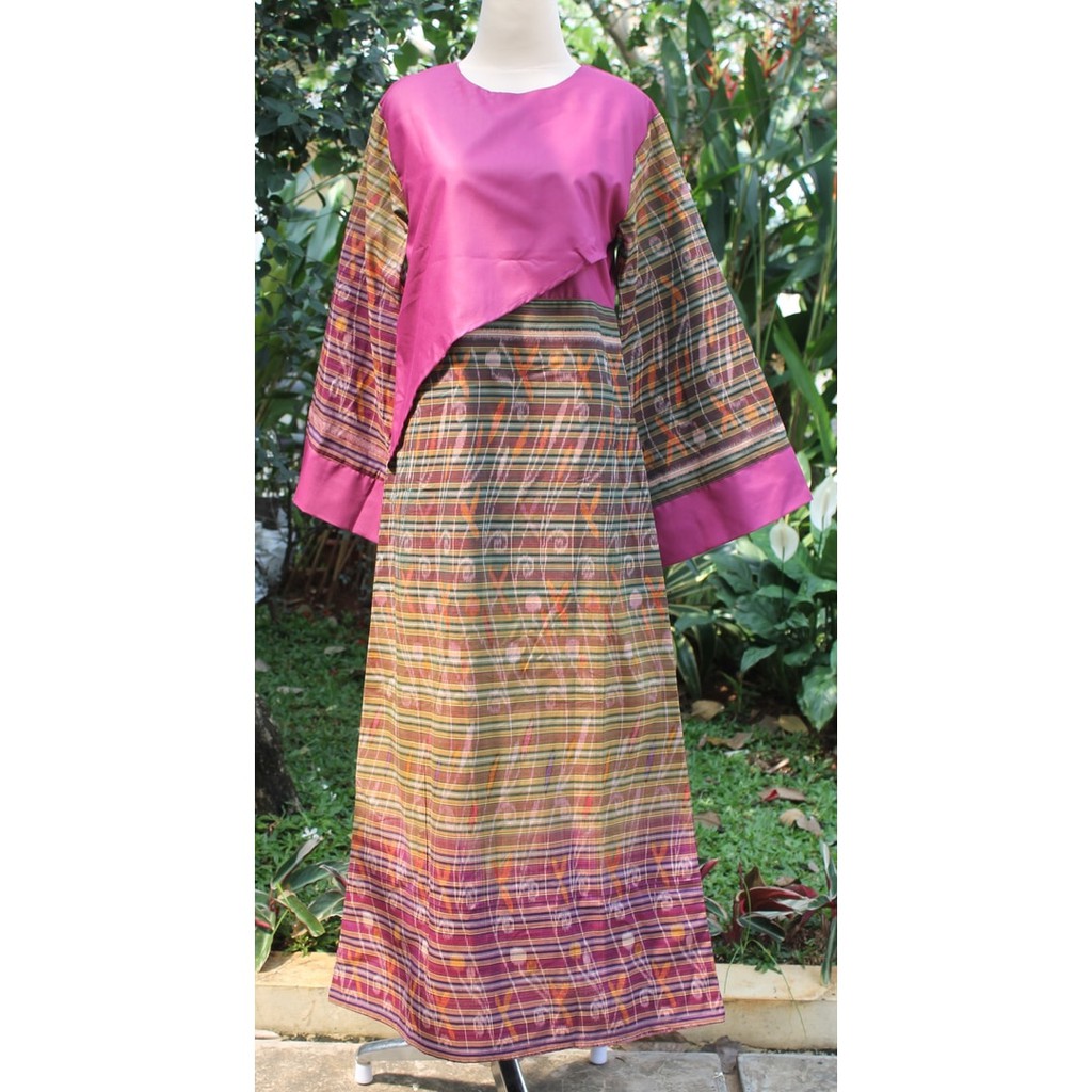 Asymmetric Long Dress - Tenun Lurik (Gamis)
