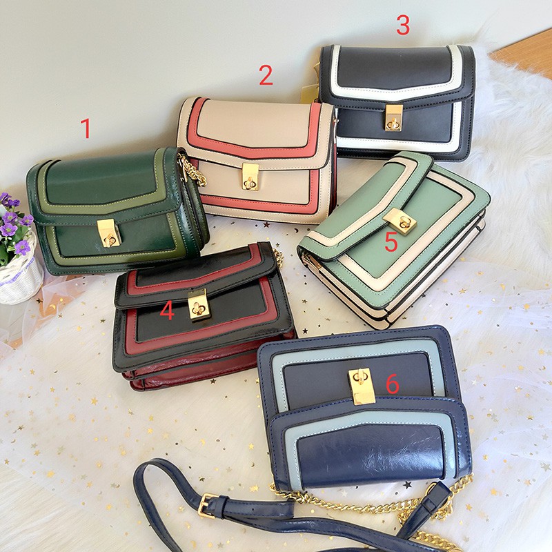 tas wanita cewek selempang fashion handbah slingbag  Kulit sintetis impor