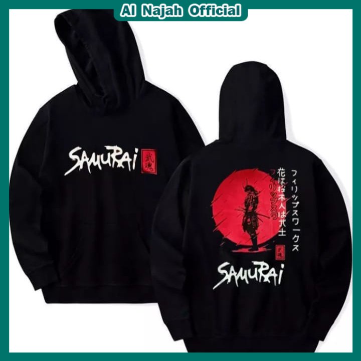 store jaket - hoodie samurai jepang | samurai caping jepang | red black samurai